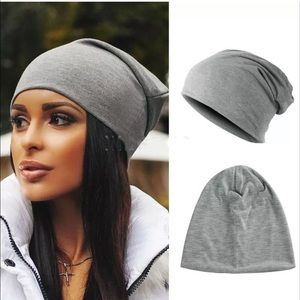 5 🌟 rating New Trendy Beanie Hat Grey